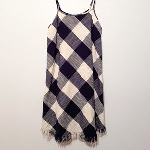 Universal Thread checkered dress with fray detail! One of my favorites!